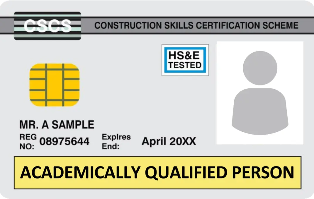 CSCS White Academically Qualified Card