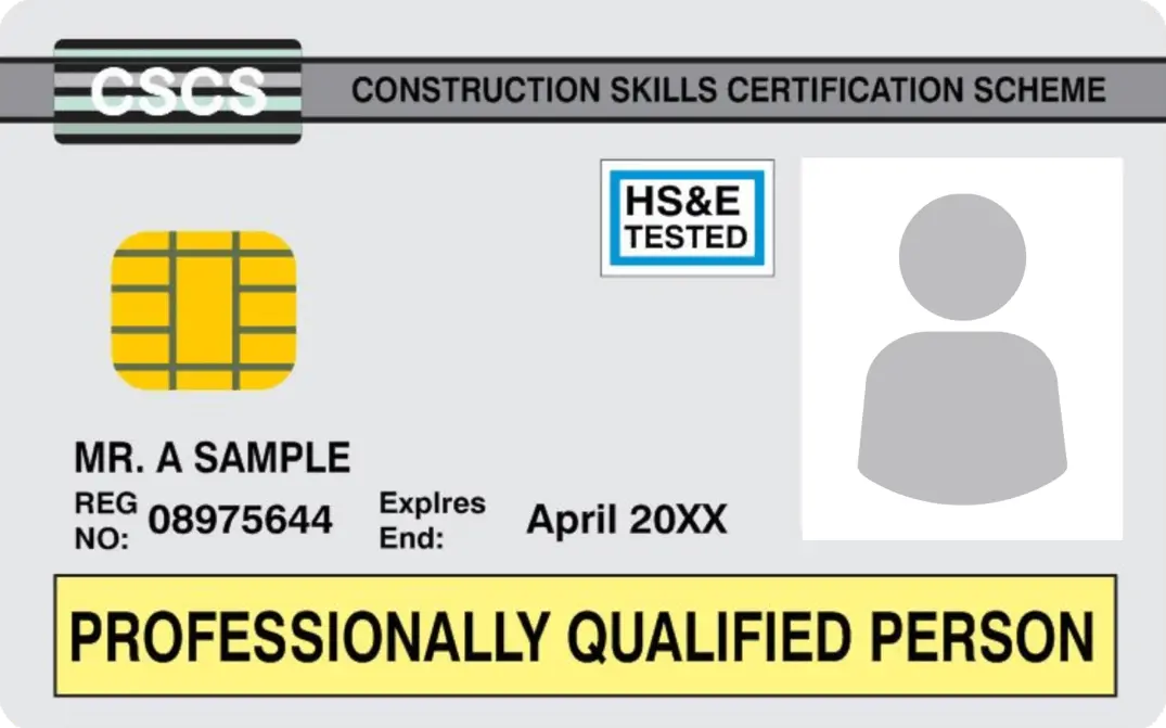 CSCS White Professionally Qualified Card